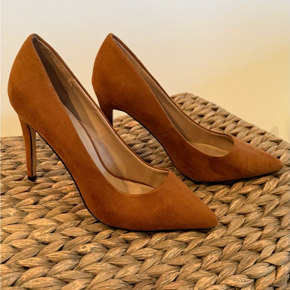 Mix No. 6 Burnt Orange Faux Suede Pointed-Toe Heels – Size 7.5 - Picture 1 of 4